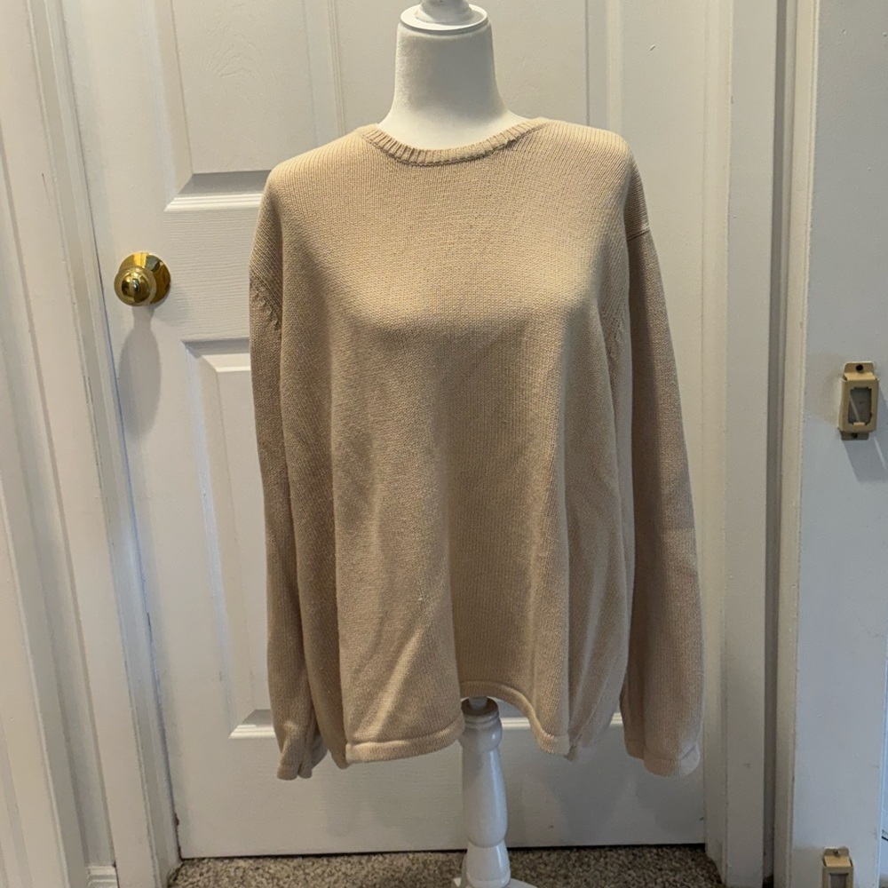 Croft & Barrow Beige Knit Pullover
